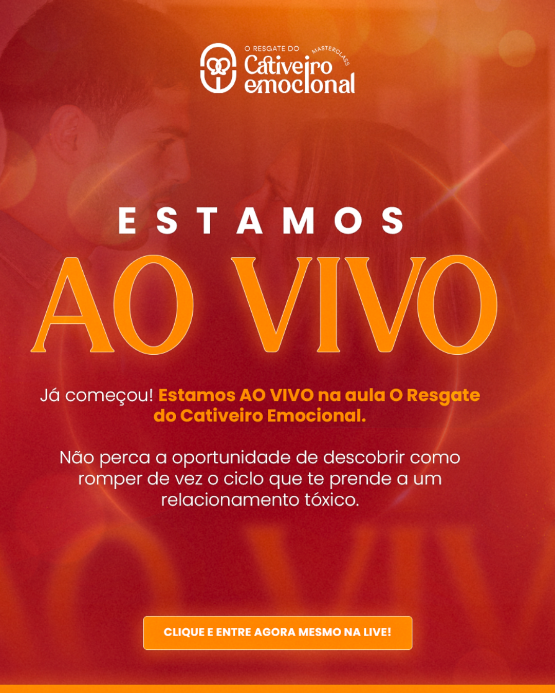 Post social media Cativeiro Emocional ao vivo